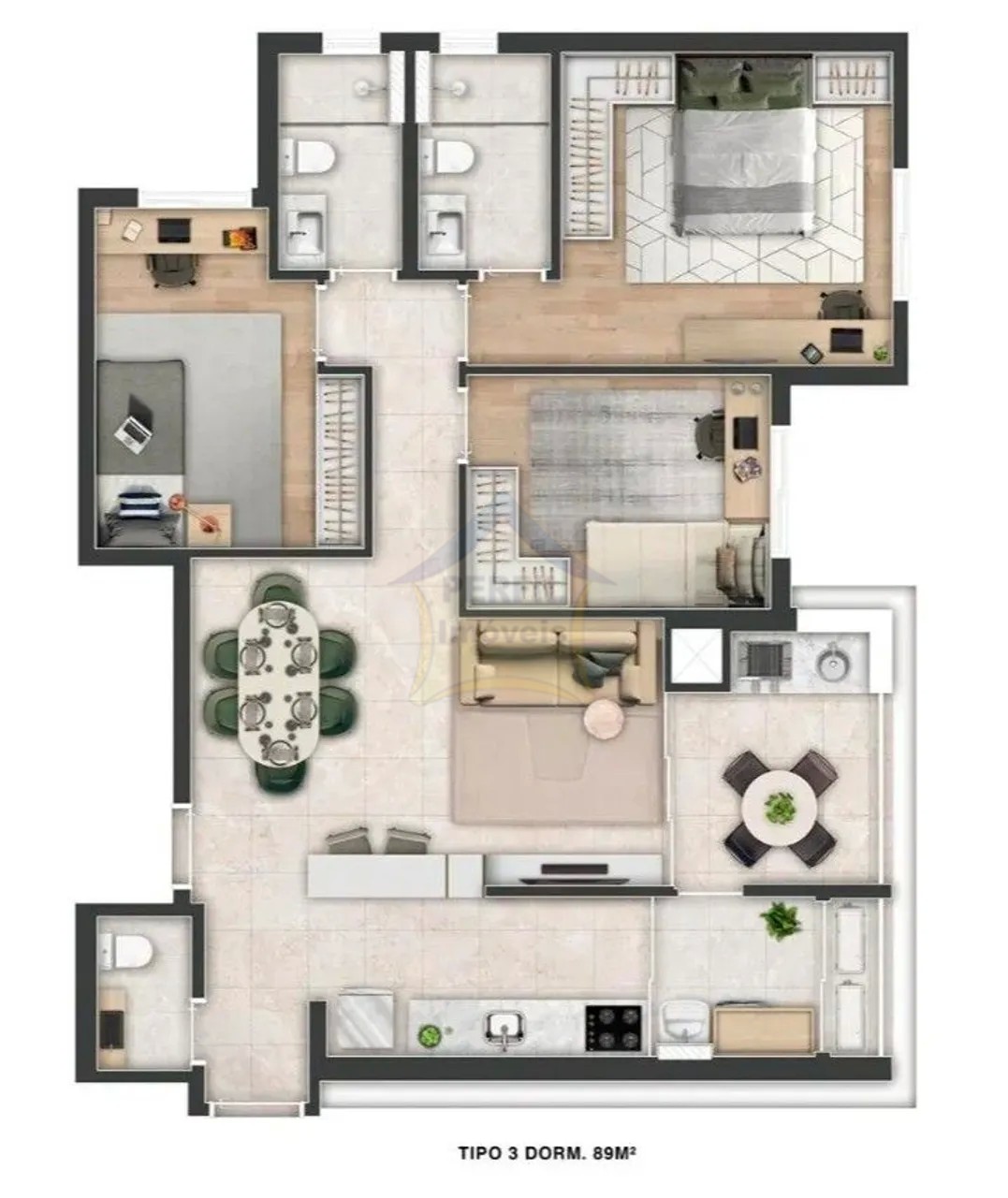 Apartamento 3 quartos para Venda no bairro Centro em São Caetano do Sul